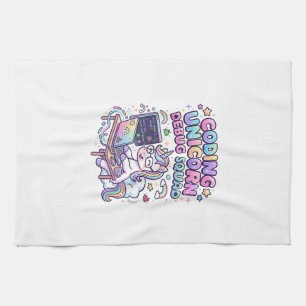 Unicorn Coding Unicorn Debug Squad Charming Market Kitchen Towel