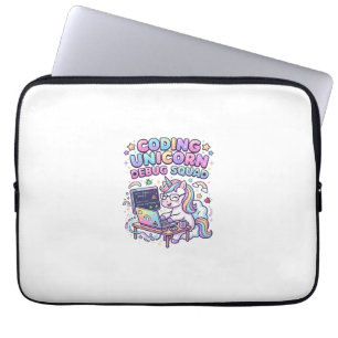 Unicorn Coding Unicorn Debug Squad Charming Market Laptop Sleeve