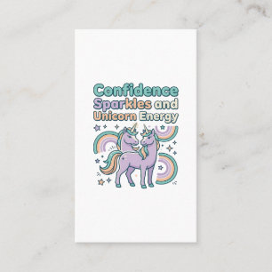 Unicorn Confidence Sparkles and Unicorn Energy Tre Business Card