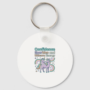 Unicorn Confidence Sparkles and Unicorn Energy Tre Keychain