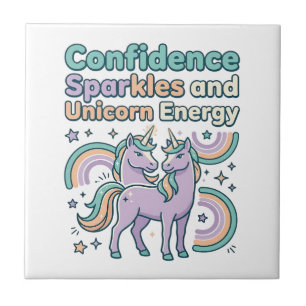 Unicorn Confidence Sparkles and Unicorn Energy Tre Tile