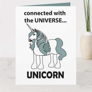 Unicorn Connected With The Universe Unicorn Card