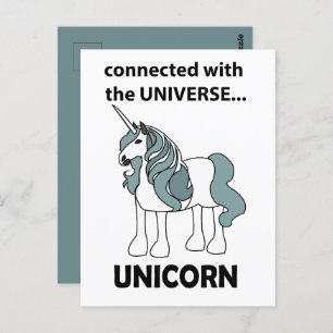 Unicorn Connected With The Universe Unicorn Postcard