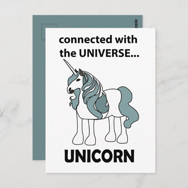 Unicorn Connected With The Universe Unicorn Postcard (Front/Back)