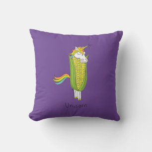 Unicorn Corn Funny Kids Throw Pillow
