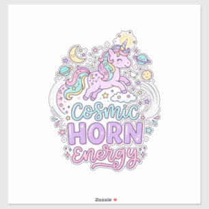 Unicorn Cosmic Horn Energy Cute Pastel Graphic Tee