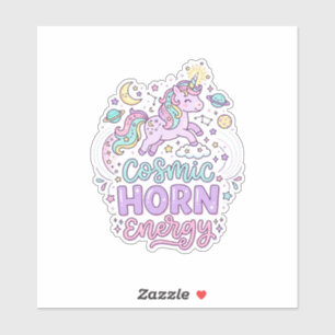 Unicorn Cosmic Horn Energy Cute Pastel Graphic Tee