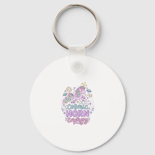 Unicorn Cosmic Horn Energy Cute Pastel Graphic Tee Keychain