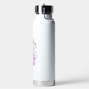 Unicorn Cosmic Horn Energy Cute Pastel Graphic Tee Water Bottle