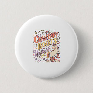 Unicorn Cowboy Boots Unicorn Whimsical Zazzle Desi 2 Inch Round Button