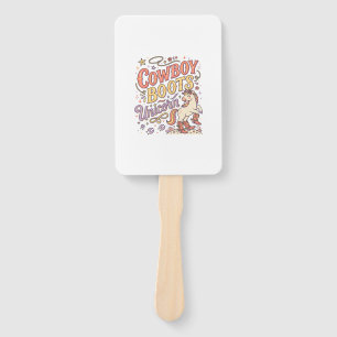 Unicorn Cowboy Boots Unicorn Whimsical Zazzle Desi Hand Fan