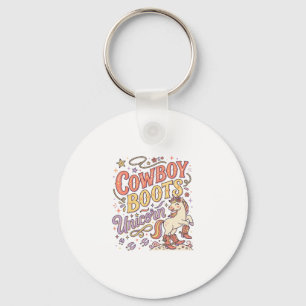 Unicorn Cowboy Boots Unicorn Whimsical Zazzle Desi Keychain