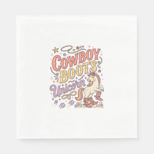 Unicorn Cowboy Boots Unicorn Whimsical Zazzle Desi Napkin