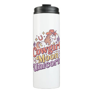 Unicorn Cowgirl Moon Unicorn Whimsical Merch Desig Thermal Tumbler