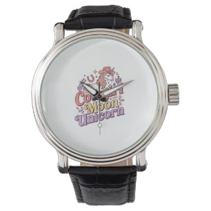 Unicorn Cowgirl Moon Unicorn Whimsical Merch Desig Watch