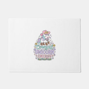 Unicorn Cowgirl Unicorn Energy Cute Pastel Product Doormat