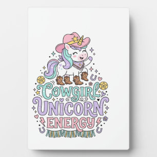 Unicorn Cowgirl Unicorn Energy Cute Pastel Product Plaque