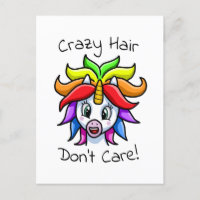 Unicorn Crazy Hair Don't Care Funny