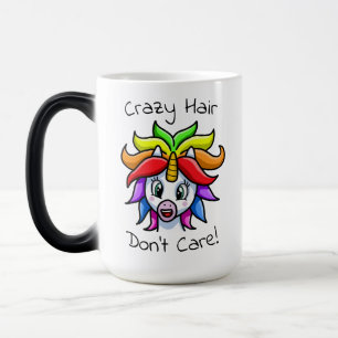 Unicorn Crazy Hair Don't Care Funny Magic Mug