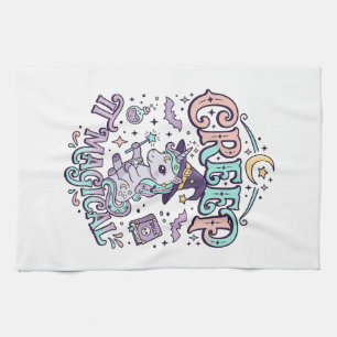 Unicorn Creep It Magical Retro Style T-Shirt Desig Kitchen Towel