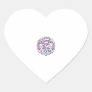 Unicorn Crew Playful Print on Demand Design_1 Heart Sticker