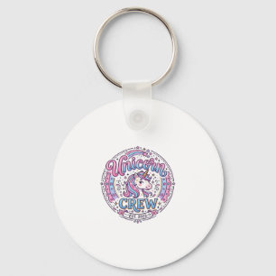 Unicorn Crew Playful Print on Demand Design_1 Keychain