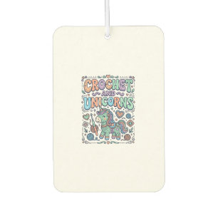 Unicorn Crochet and Unicorns Kawaii Sticker and Sh Air Freshener