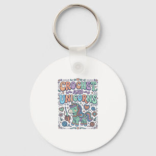 Unicorn Crochet and Unicorns Kawaii Sticker and Sh Keychain