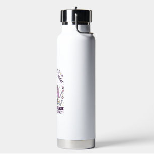 Unicorn Crowned in Magic Bold Typography Graphic T Water Bottle