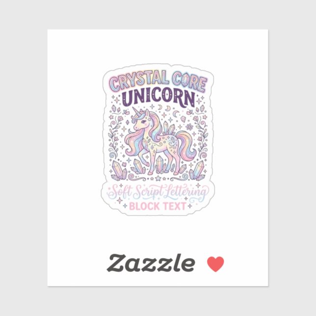 Unicorn Crystal Core Unicorn Adorable Vector Desig (Sheet)