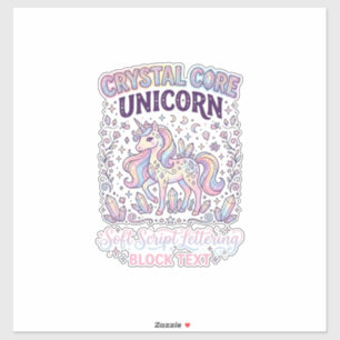 Unicorn Crystal Core Unicorn Adorable Vector Desig
