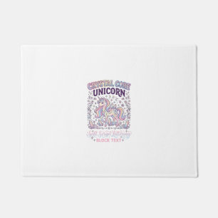 Unicorn Crystal Core Unicorn Adorable Vector Desig Doormat