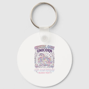 Unicorn Crystal Core Unicorn Adorable Vector Desig Keychain
