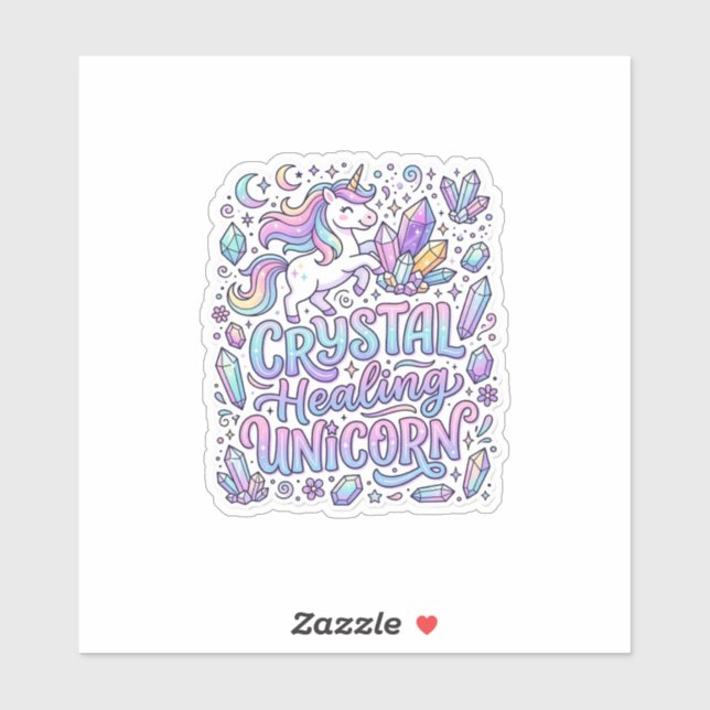 Unicorn Crystal Healing Unicorn Gift Idea Vector D (Sheet)
