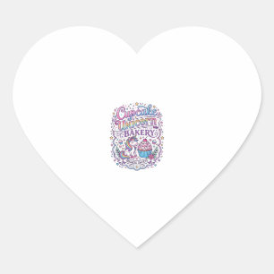 Unicorn Cupcake Unicorn Bakery White Background Pr Heart Sticker