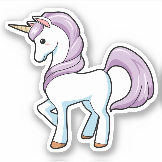 Unicorn Custom-Cut Vinyl Sticker (Front)
