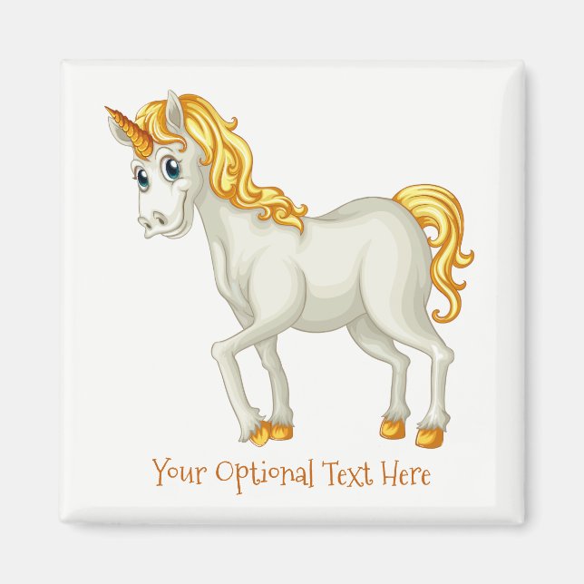 Unicorn custom text magnet (Front)