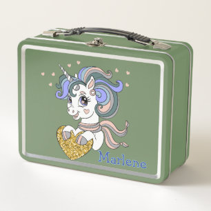 Unicorn Customize  Metal Lunch Box