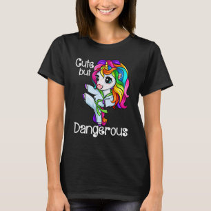 Unicorn Cute But Dangerous Funny Karate Taekwondo_ T-Shirt