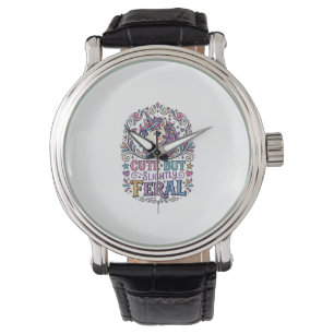 Unicorn Cute but Slightly Feral White Background C Watch