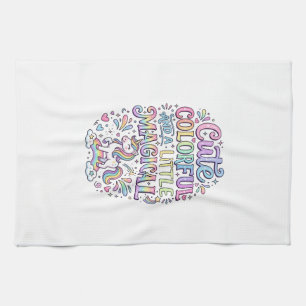 Unicorn Cute Colourful and a Little Magical Origin Kitchen Towel