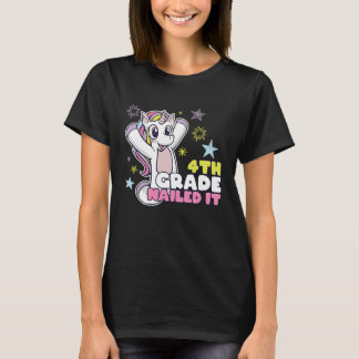 Unicorn Cute Girl Graduation 4th Grade 2021 School T-Shirt