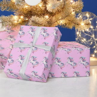 Unicorn Cute Magical Birthday Wrapping Paper