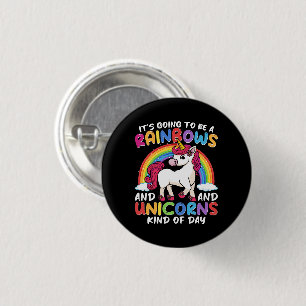 Unicorn Cute Whimsical Funny Rainbows And Unicorns 1 Inch Round Button