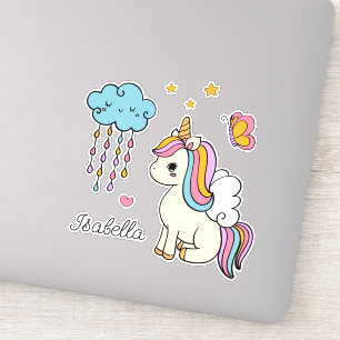 Unicorn Cute Whimsical Girly Personalized Name
