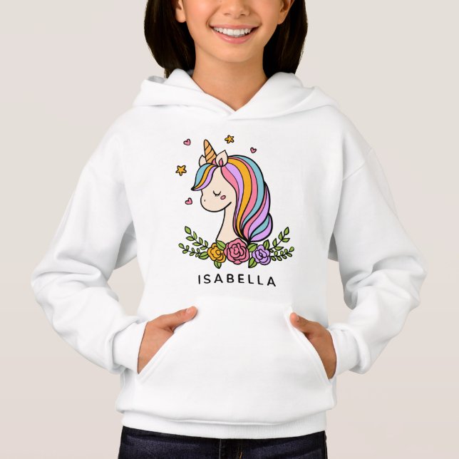Unicorn Cute Whimsical Girly Personalized Name (Front)