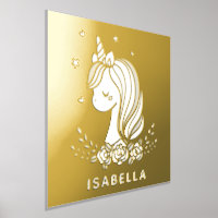 Unicorn Cute Whimsical Girly Personalized Name