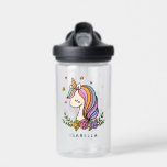 Unicorn Cute Whimsical Girly Personalized Name Water Bottle<br><div class="desc">Unicorn Cute Whimsical Girly Pink Floral Personalized Name Water Bottles features a cute unicorn with stars,  hearts and flowers and personalized with your name. Perfect gift for girls and their friends for birthday,  Christmas,  parties,  sleepovers,  best friends and more,  Designed by ©Evco Studio www.zazzle.com/store/evcostudio</div>