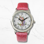 Unicorn Cute Whimsical Girly Pink Floral Girl's Watch<br><div class="desc">Unicorn Cute Whimsical Girly Pink Floral Personalized Name Girl's Watch features a cute unicorn with stars,  hearts and flowers. Personalized with your name. Perfect gifts for girls for birthday,  Christmas,  holidays and more. Designed by ©Evco Studio www.zazzle.com/store/evcostudio</div>