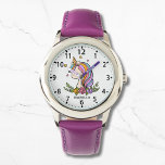 Unicorn Cute Whimsical Girly Pink Floral Girl's Watch<br><div class="desc">Unicorn Cute Whimsical Girly Pink Floral Personalized Name Girl's Watch features a cute unicorn with stars,  hearts and flowers. Personalized with your name. Perfect gifts for girls for birthday,  Christmas,  holidays and more. Designed by ©Evco Studio www.zazzle.com/store/evcostudio</div>